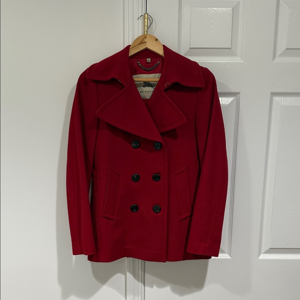 Burberry Peacoat in Scarlet Red